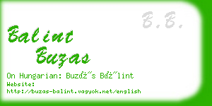 balint buzas business card